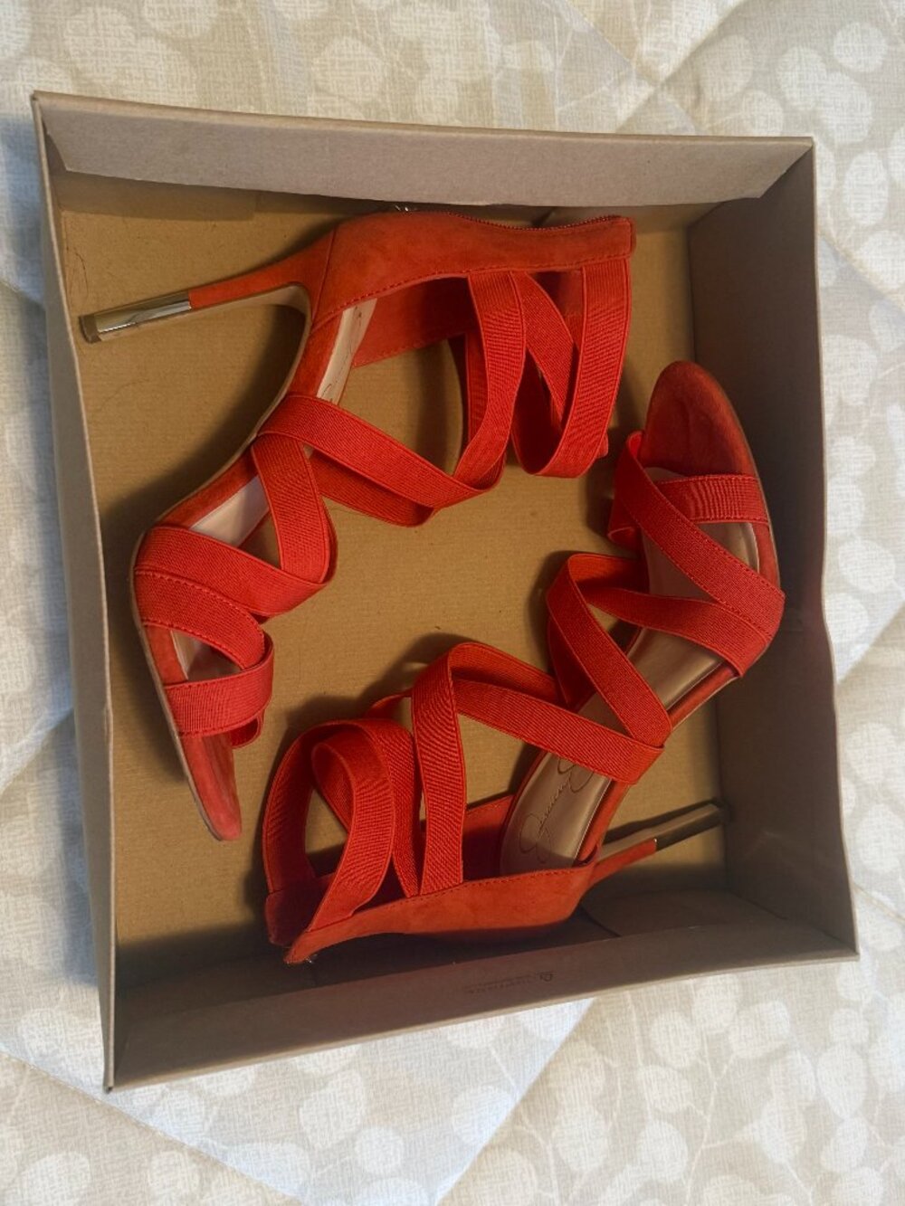 Jessica Simpson orange heels